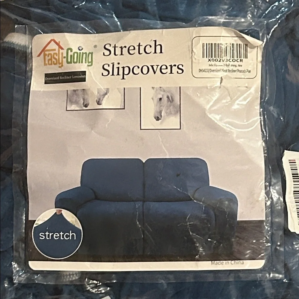 Blue Stretch Slipcover